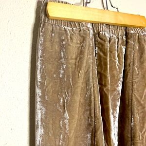 midi/maxi length h&m champagne crushed velvet skirt